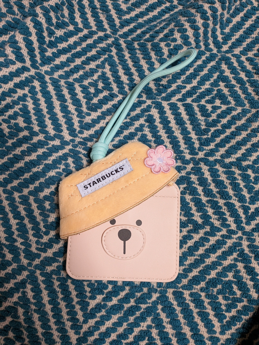 Starbucks Asia Bear Card Holder with Yellow Hat BNWT